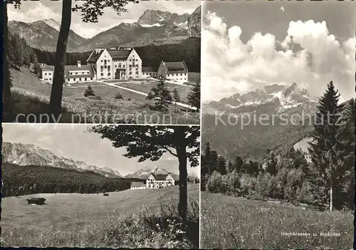 Klais Hochgebirgsheim Schloss Kranzbach Hochblassen Alpspitze  Kat. Kruen