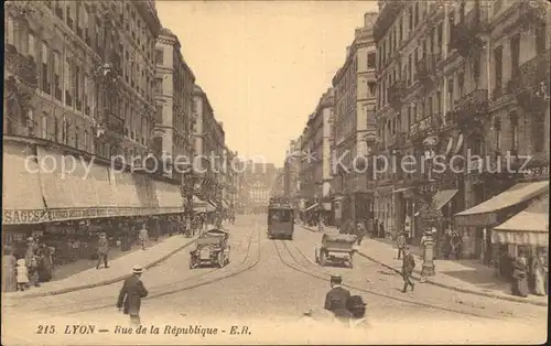 Lyon France Rue de la Repuplique Kat. Lyon