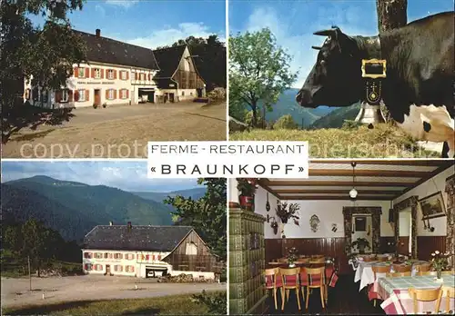 Metzeral Haut Rhin Restaurant Braunkopf Kat. Metzeral