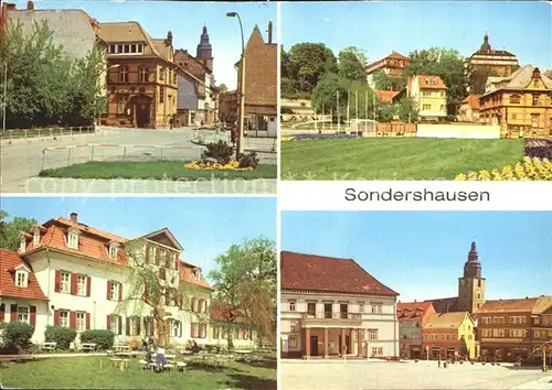 Sondershausen Thueringen Wilhelm Pieck Strasse Blick zum Schloss Rathaus Kat. Sondershausen