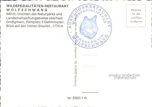 Grossgmain Restaurant Wolfschwang Kat. Grossgmain