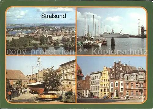 Stralsund Mecklenburg Vorpommern Hafen Kutter Meeresmuseum Alter Markt  Kat. Stralsund