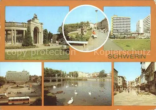 Schwerin Mecklenburg Am Pfaffenteich Schloss Innenhof Grosser Dreesch Schlossteich Kat. Schwerin