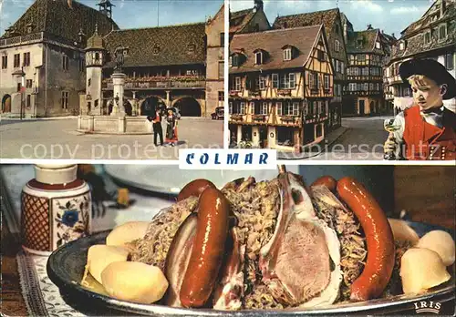Colmar Haut Rhin Elsass Altstadt Fachwerkhaeuser Brunnen Kat. Colmar