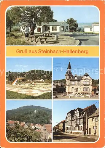 Steinbach Hallenberg Bergbaude Freibad Rat der Stadt Ruine Hallenburg Kat. Steinbach Hallenberg