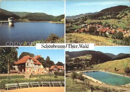 Schoenbrunn Saalburg Ebersdorf Talsperre Teilansicht Schwimmbad Kat. Saalburg Ebersdorf