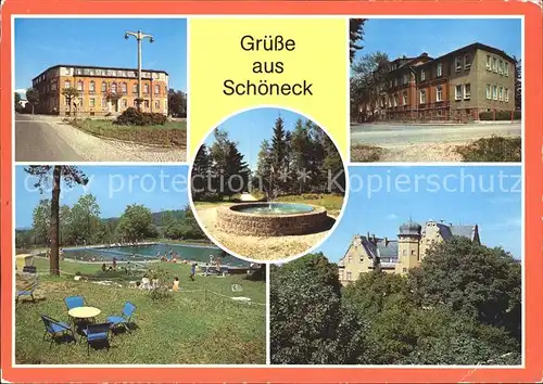 Schoeneck Vogtland Kinderheim Stadtpark Freibad Kat. Schoeneck Vogtland