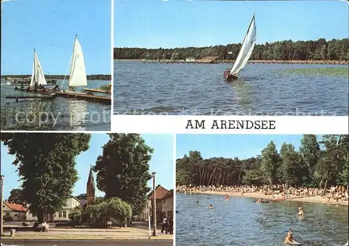 Arendsee Altmark Arendsee Bootspartien Dorfmotiv Strand Kat. Arendsee