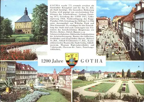 Gotha Thueringen Schloss Friedenstein Neumarkt Erfurter Str Wasserkunst Rathaus Orangerie Kat. Gotha