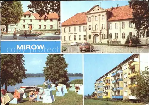 Mirow Markt Etkar Andre Oberschule Mirower See Neubauten Kat. Mirow Mecklenburg