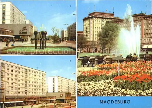 Magdeburg Karl Marx Str Wilh Pieck Allee Fontaene Kat. Magdeburg