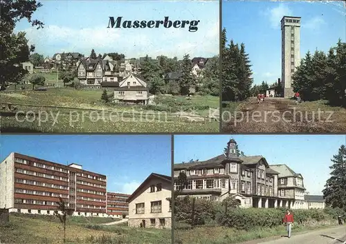 Masserberg Teilansicht Rennsteigwarte FDGB Ferienheim Otto Grotewohl Hotel Kurhaus Kat. Masserberg