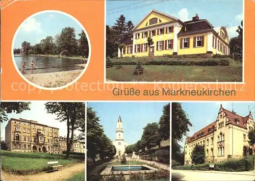 Markneukirchen Rud Thiele Bad Kinderkrippe Lutherplatz Kirche Musikschule Reinhold Glier Kat. Markneukirchen