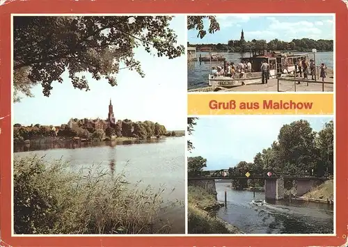 Malchow Kloster Malchower See Fahrgastschiff Lenzer Kanal Kat. Malchow Mecklenburg