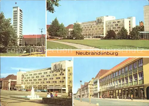 Neubrandenburg Hochhaus Hotel Vier Tore Thaelmann Str Centrum Warenhaus Kat. Neubrandenburg