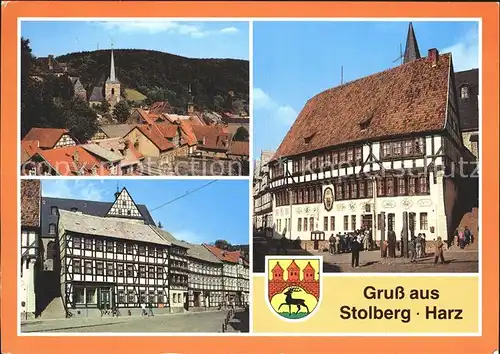 Stolberg Harz Teilansicht Am Markt Rathaus Kat. Stolberg Harz