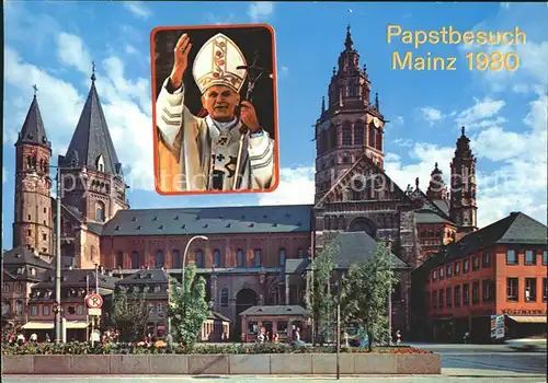 Mainz Rhein Dom Portrait Papst Johannes Paul I in Mainz