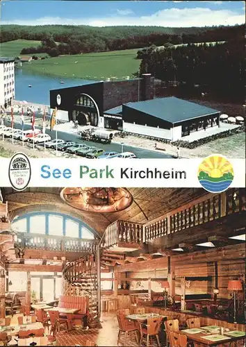 Kirchheim Hessen See Park Kirchheim Stausee Seehotel Gastraum Kat. Kirchheim