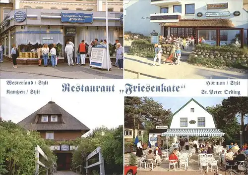 Insel Sylt Restaurant Friesenkate in Westerland Hoernum Kampen St Peter Ording Kat. Westerland