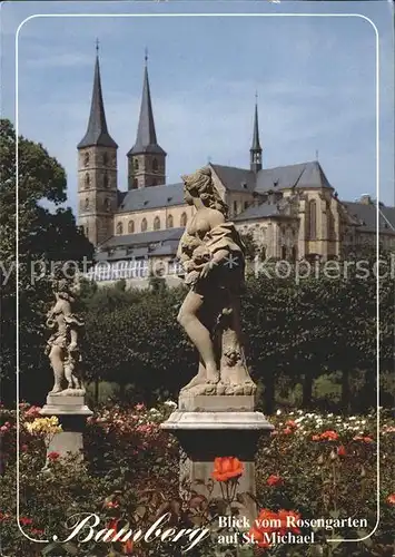 Bamberg Blick vom Rosengarten auf St Michael Kat. Bamberg