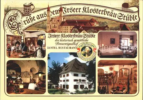 Irsee Hotel Restaurant Irseer Klosterbraeu Stueble Gaststube Zimmer Weinstand Kat. Irsee