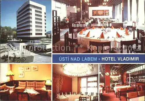 Usti nad Labem Hotel Vladiir Speisesaal Zimmer Gastraum Bar Kat. Usti nad Labem