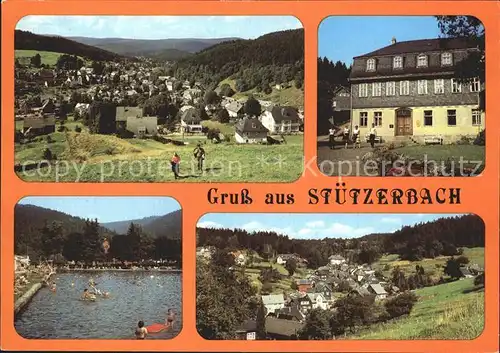 Stuetzerbach Blick vom Schlossberg Goethehaus Schwimmbad Auerhahnstrasse Kat. Stuetzerbach