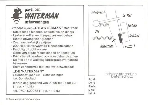 Scheveningen Paviljoen Watermann Gastraeume Strand Kat. Scheveningen