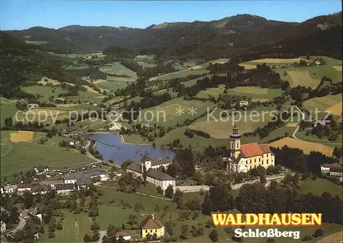 Waldhausen Strudengau Schlossberg Fliegeraufnahme Kat. Waldhausen im Strudengau