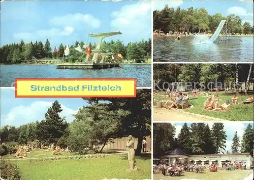 Schneeberg Erzgebirge Strandbad Filzteich Liegewiese Restauration Kat. Schneeberg