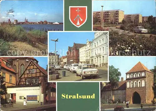 Stralsund Mecklenburg Vorpommern Hafen Leninplatz Fr Wolf Str Museum Kniepertor Kat. Stralsund