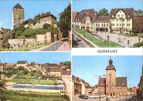 Querfurt Suedeingang zur Burg Am Dreieck Bad Rathaus Kat. Querfurt