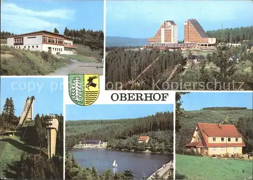 Oberhof Thueringen Schanzenbaude Interhotel Panorama Schanze Rennsteig Luetschetalsperre Waldgaststaette Kanzlersgrund Kat. Oberhof Thueringen