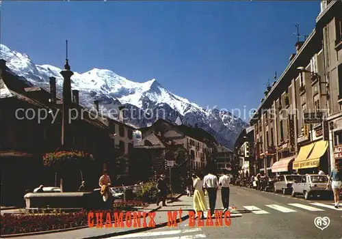 Chamonix Strasenpartie mit Mont Blanc Kat. Chamonix Mont Blanc