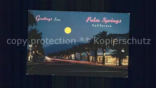 Palm Springs Palm Canyon Drive at Night Kat. Palm Springs