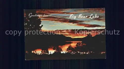 Big Bear Lake Lake with Sunset Kat. Big Bear Lake