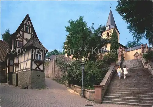 Bad Orb Kleinstes Haus mit Pfarrkirche Kat. Bad Orb