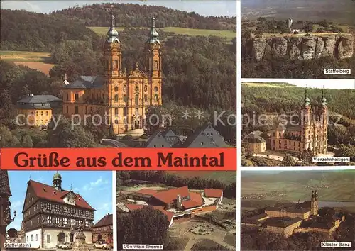 Staffelberg Vierzehnheiligen Kloster Banz Obermain Therme Kat. Bad Staffelstein