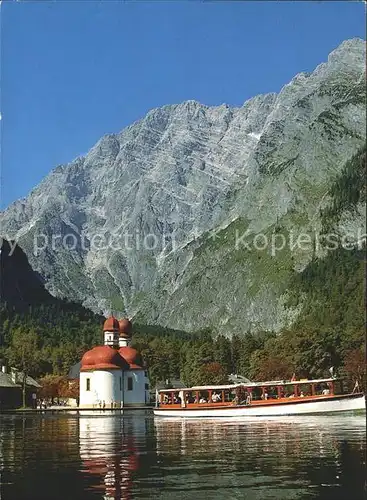 Koenigsee Berchtesgaden St. Bartholomae mit Watzmann