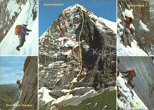Eiger Grindelwald Nordwand Bergsteigerrouten Kat. Eiger