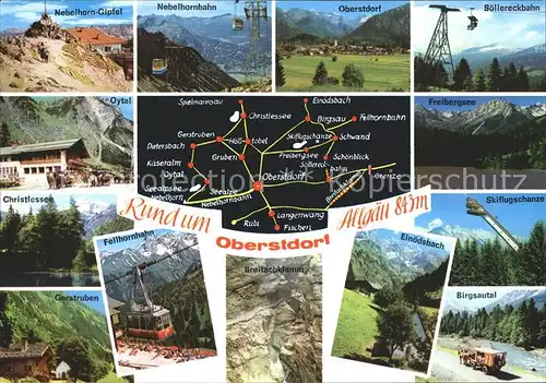 Oberstdorf Fellhornbahn Gerstruben Oytal Nebelhorn Skiflugschanze Kat. Oberstdorf