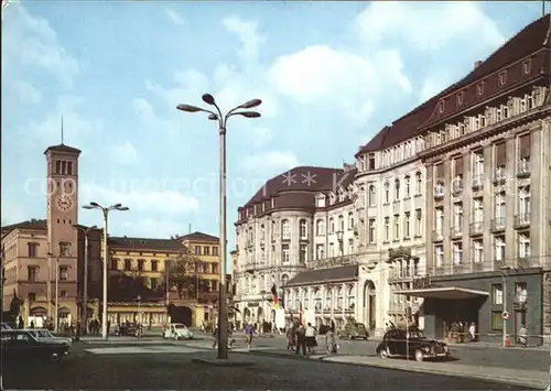 Erfurt Bahnhofplatz mit Interhotel Erfurter Hof Kat. Erfurt