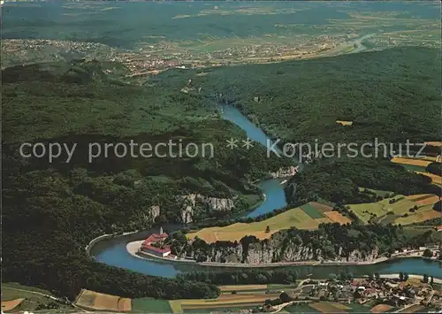 Kelheim Fliegeraufnahme Kloster Weltenburg Donaudurchbruch Kat. Kelheim Donau