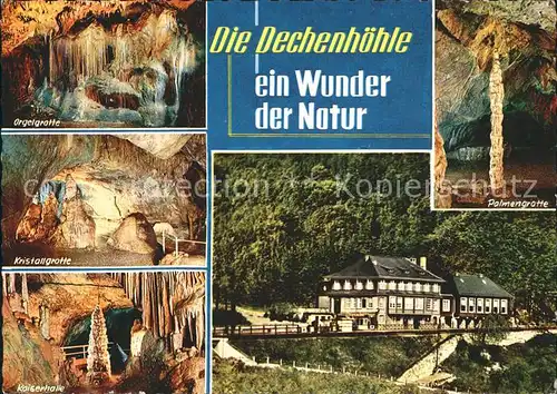 Dechenhoehle Orgelgrotte Kristallgrotte Palmengrotte Kaiserhalle  Kat. Iserlohn