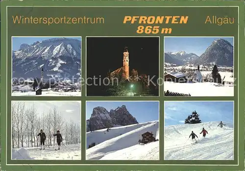 Pfronten Wintersportplatz Langlauf Alpin Kirche Kat. Pfronten