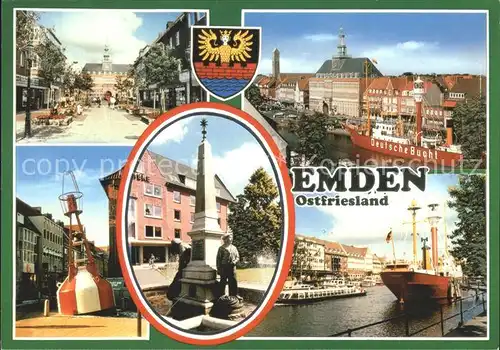 Emden Ostfriesland Schiff Boje Denkmal Kat. Emden