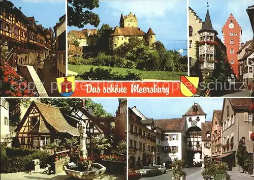 Meersburg Bodensee Burg Stadtansicht Brunnen  Kat. Meersburg