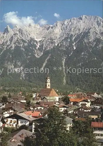 Mittenwald Bayern Karwendelgebirge Kirche  Kat. Mittenwald