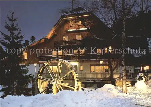 Unterreichenbach Calw Hotel Untere Karpfenhardter Muehle Winter Nacht Kat. Unterreichenbach