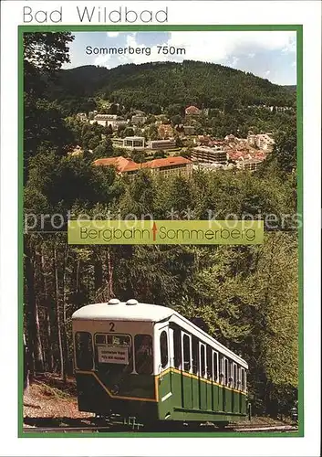 Wildberg Schwarzwald Bergbahn Sommerberg Thermalbad Kat. Wildberg